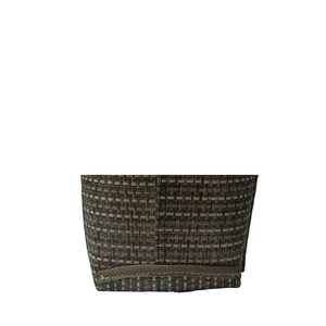 M1203L Medium Grass Weave Design Green Colored Tote