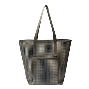 LG1302N   Large Grass Weave Design Green Colored Tote