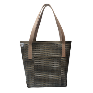 M1202L Medium Grass Weave Design Green Colored Tote