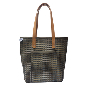 M1203L Medium Grass Weave Design Green Colored Tote