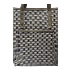 LG1302N   Large Grass Weave Design Green Colored Tote