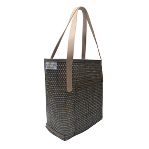 M1201L Medium Grass Weave Design Green Colored Tote